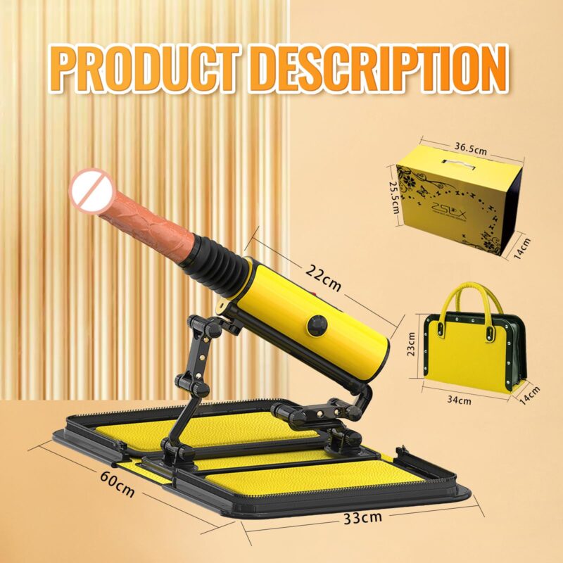 Leather Bag 1.0 Female Sex Machine Masturbation Pumping Gun With Dildos - 图片 4